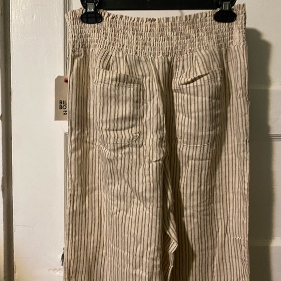 NWT! Billabong New Waves Wide Leg Beach Pant Stripe Medium Flowy Lightweight - Picture 16 of 16